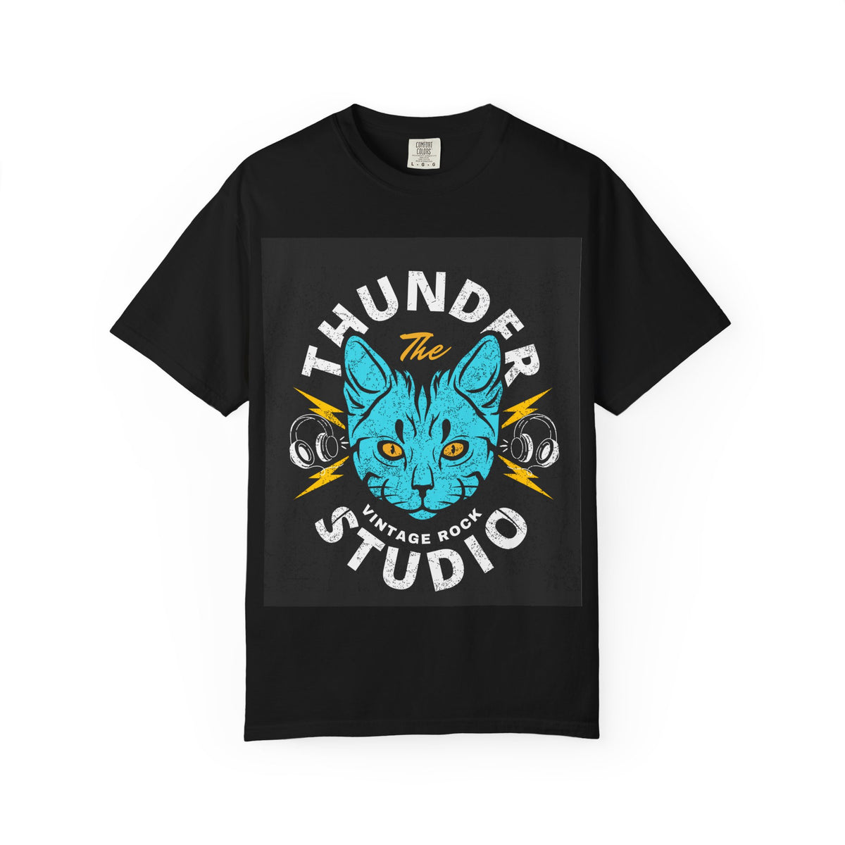 Thunder Studio Cat T-Shirt — Vintage Rock Band Tee