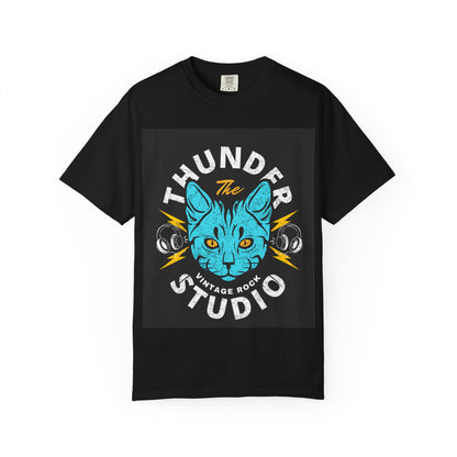 Thunder Studio Cat T-Shirt — Vintage Rock Band Tee